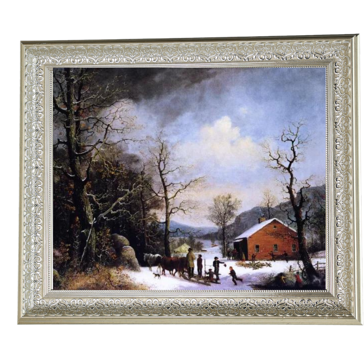 Winter Scene - Vintage Winter Wall Art Prints Decor For Living Room