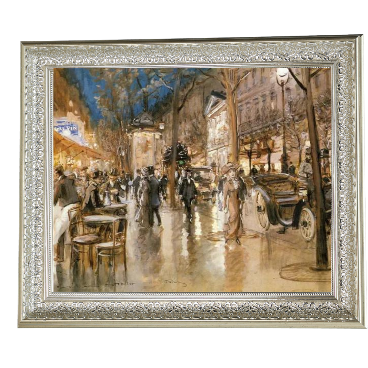 Evening on a Parisian Boulevard - Vintage Wall Art Prints Decor For Bedroom
