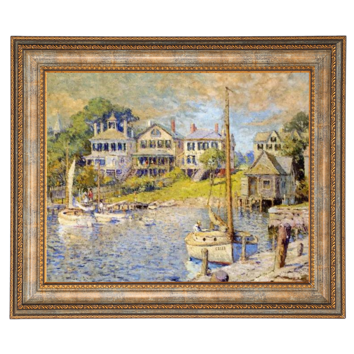 At Edgartown, Martha's Vinyard - Vintage Wall Art Prints Decor For Living Room