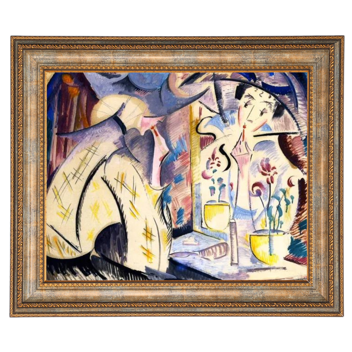 Woman at Her Dressing Table- Vintage Wall Art Prints Decor For Living Room