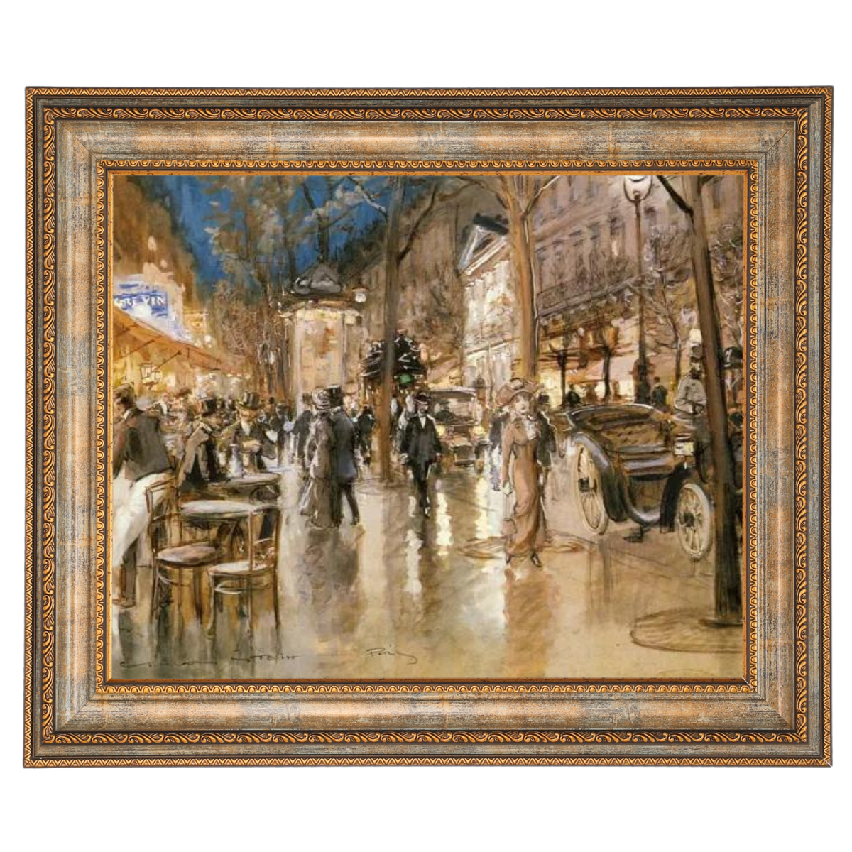 Evening on a Parisian Boulevard - Vintage Wall Art Prints Decor For Bedroom