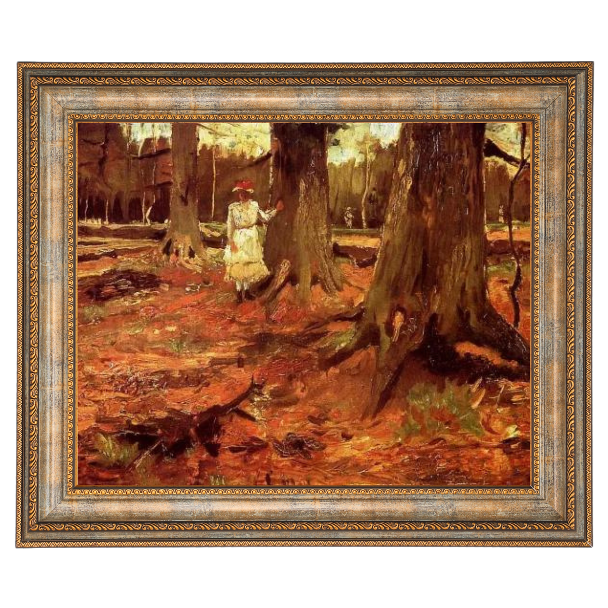 A Girl in White in the Woods