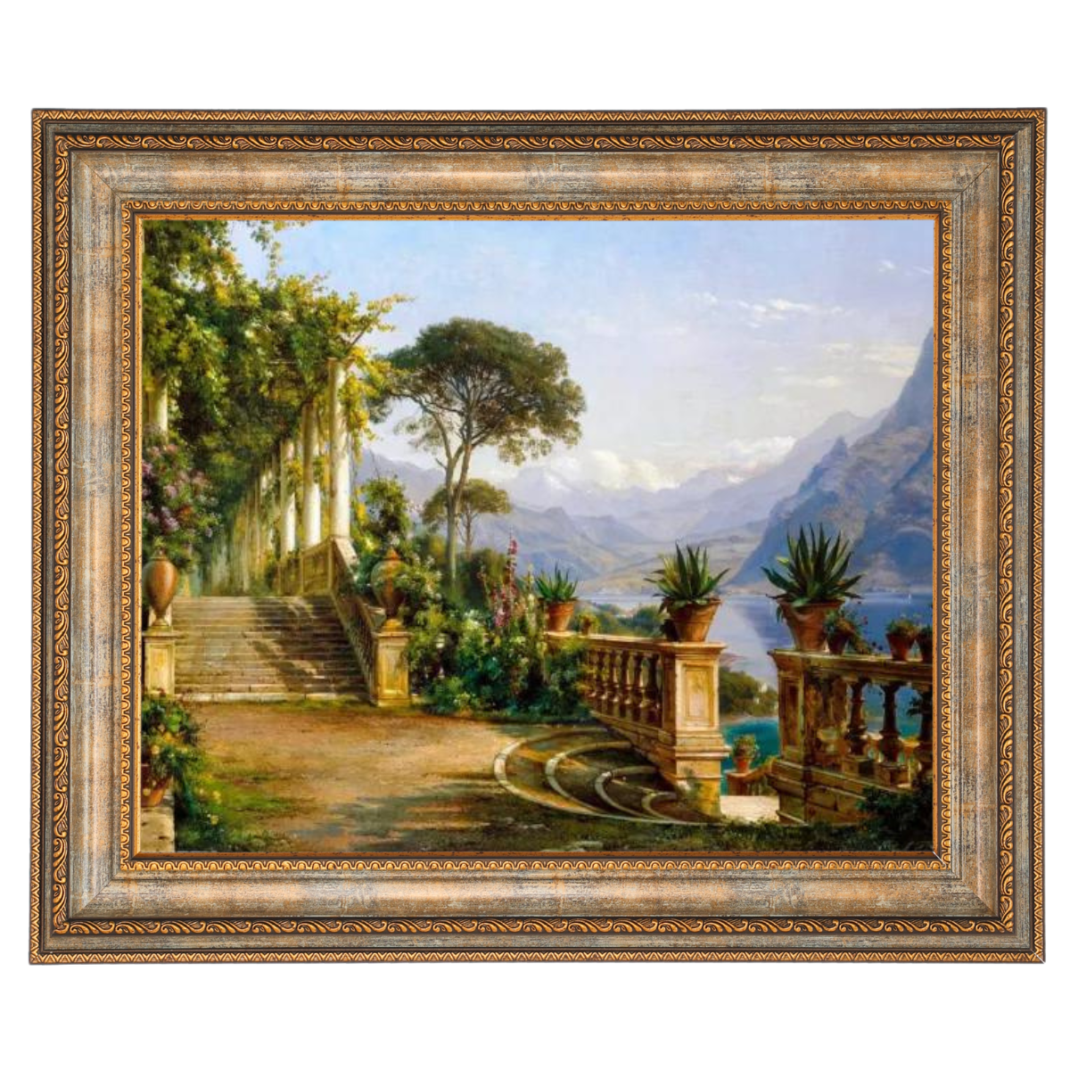 Lodge On Lake Como - Vintage Wall Art Prints Decor For Living Room