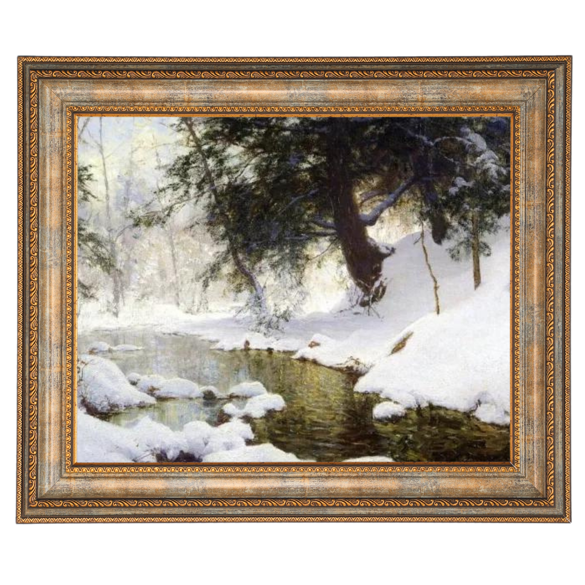November Snow - Vintage Winter Wall Art Prints Decor For Living Room