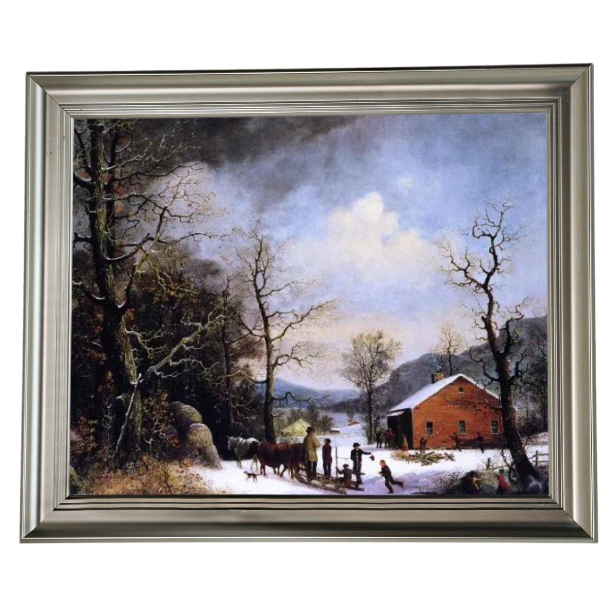 Winter Scene - Vintage Winter Wall Art Prints Decor For Living Room