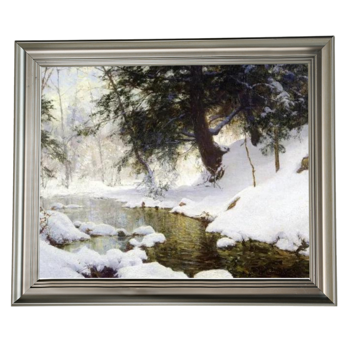 November Snow - Vintage Winter Wall Art Prints Decor For Living Room