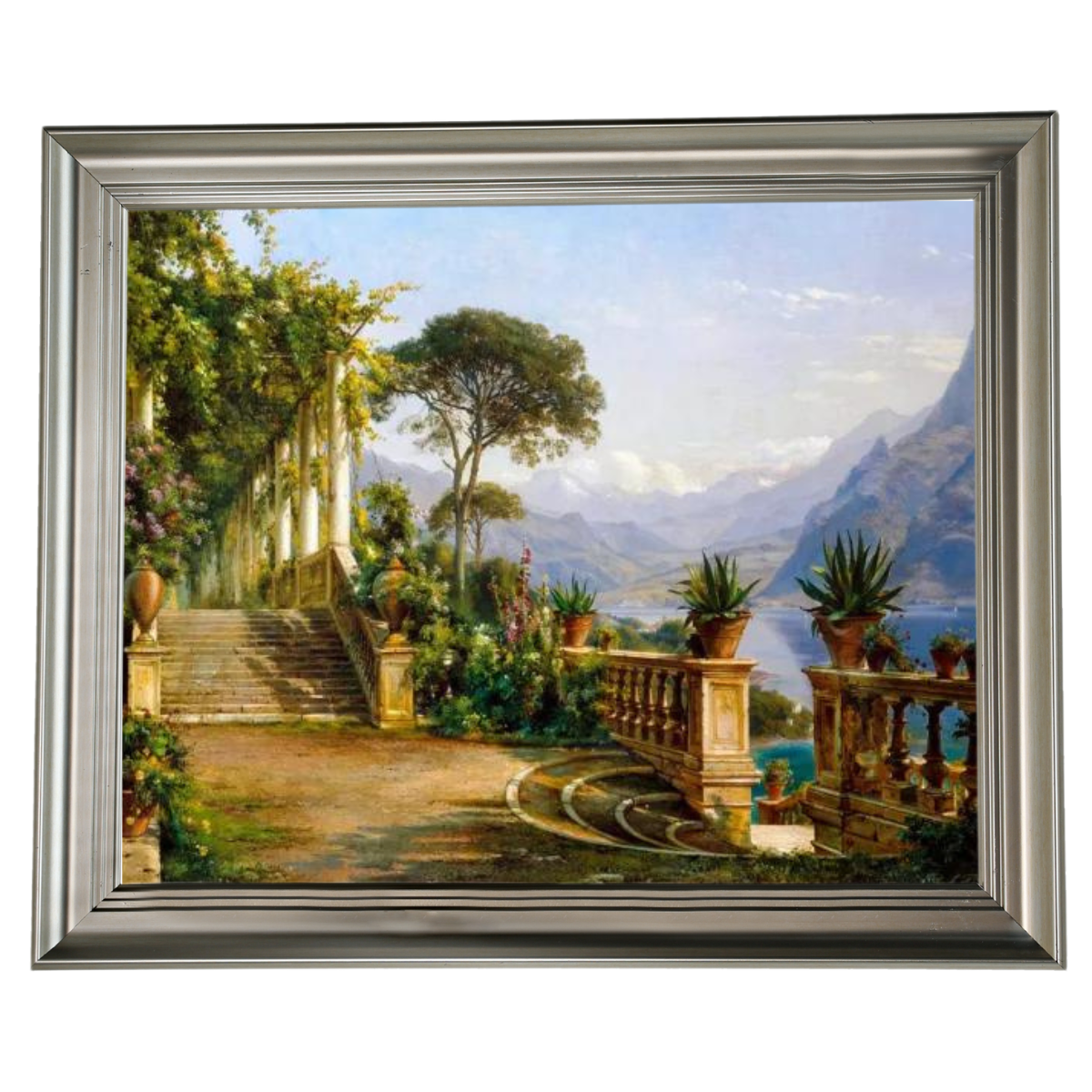 Lodge On Lake Como - Vintage Wall Art Prints Decor For Living Room