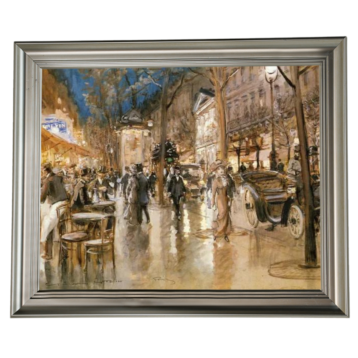 Evening on a Parisian Boulevard - Vintage Wall Art Prints Decor For Bedroom