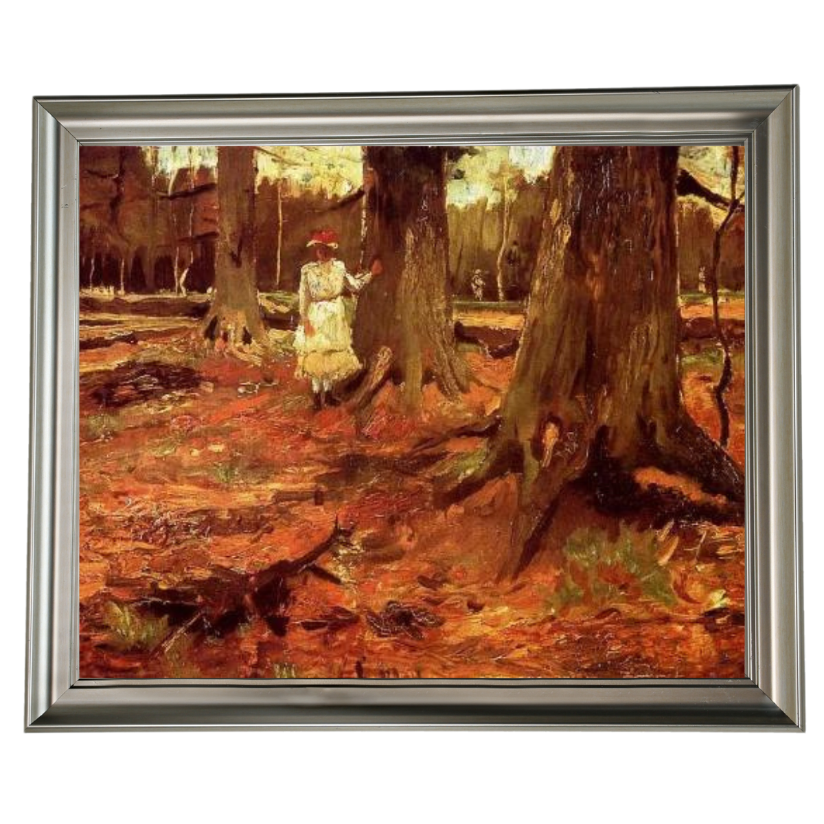 A Girl in White in the Woods