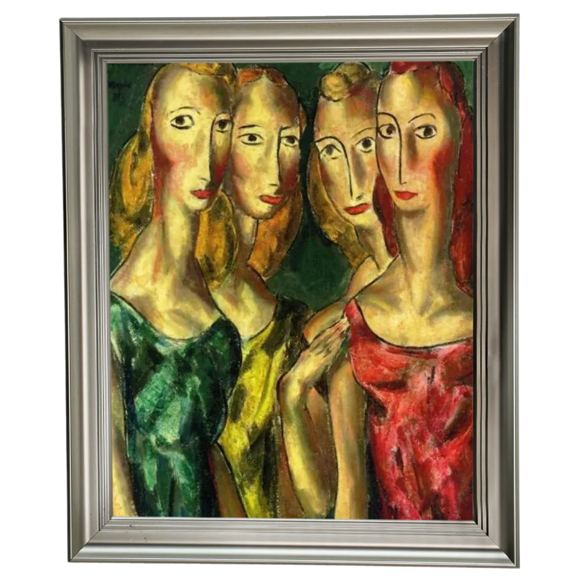 Four Sisters- Vintage Wall Art Prints Decor For Living Room
