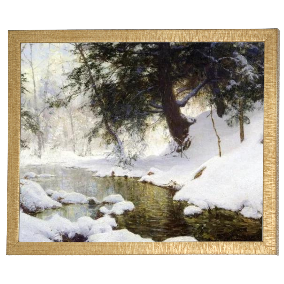 November Snow - Vintage Winter Wall Art Prints Decor For Living Room
