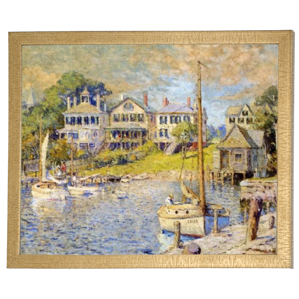 At Edgartown, Martha's Vinyard - Vintage Wall Art Prints Decor For Living Room