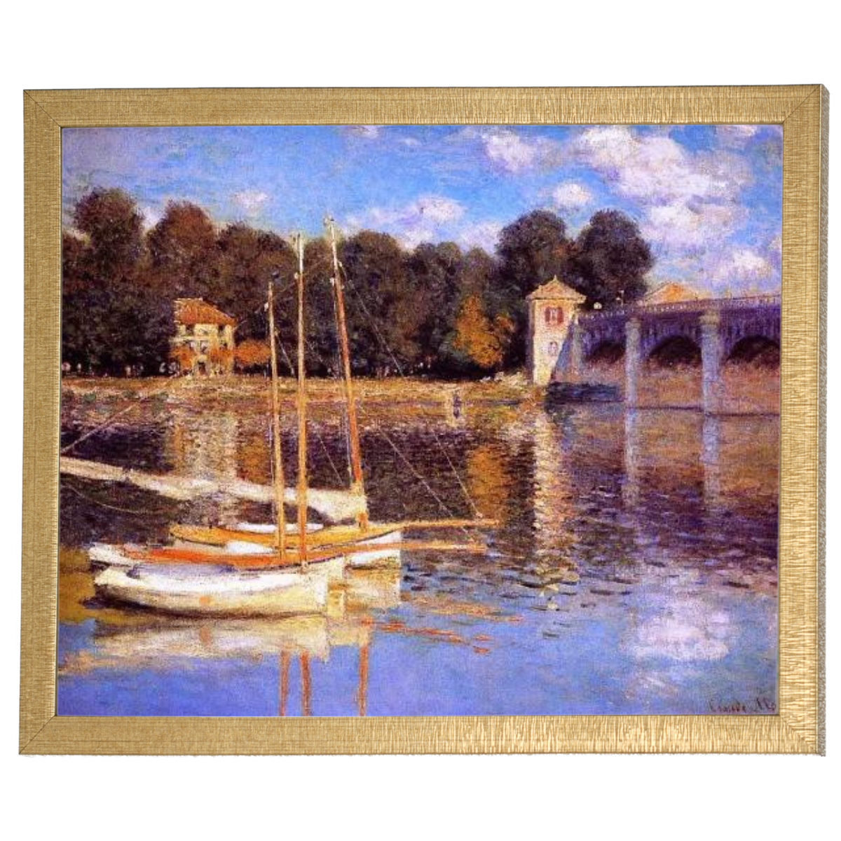 The Bridge at Argenteuil - Vintage Wall Art Prints Decor For Living Room