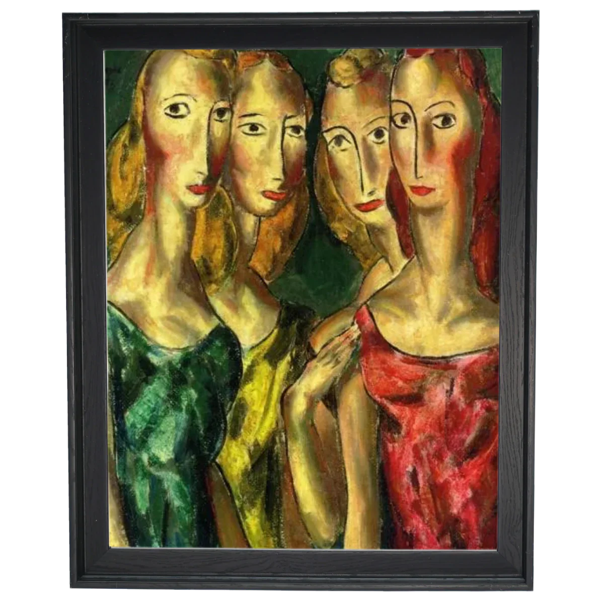 Four Sisters- Vintage Wall Art Prints Decor For Living Room