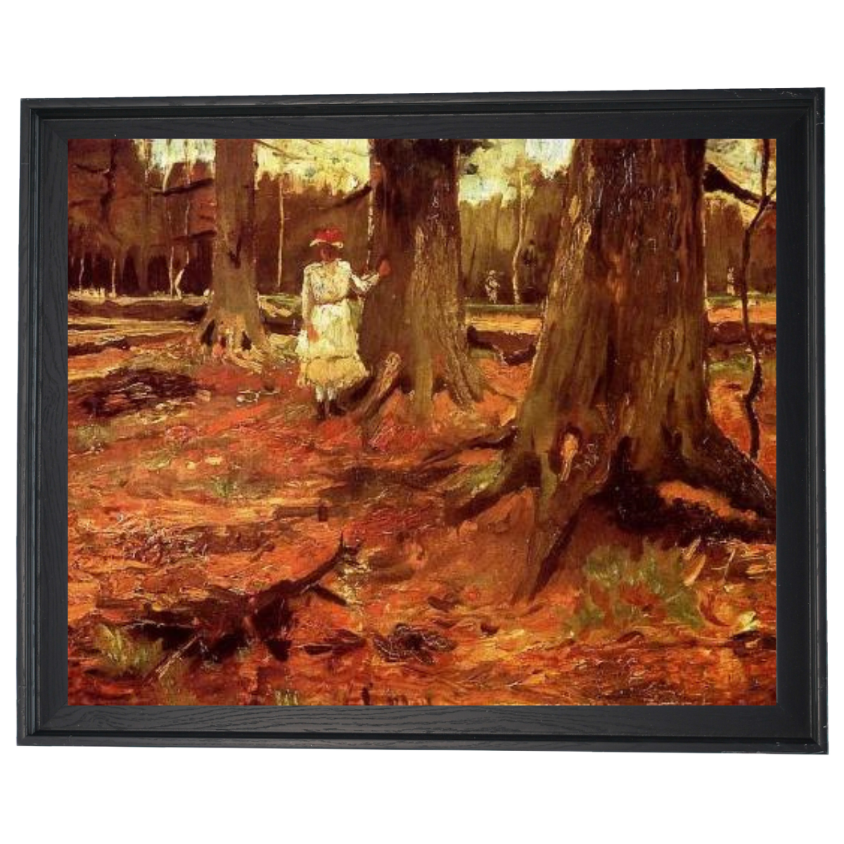 A Girl in White in the Woods
