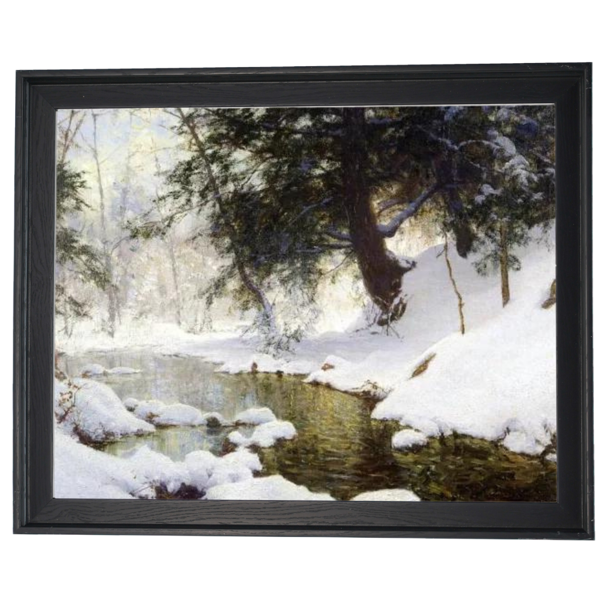November Snow - Vintage Winter Wall Art Prints Decor For Living Room