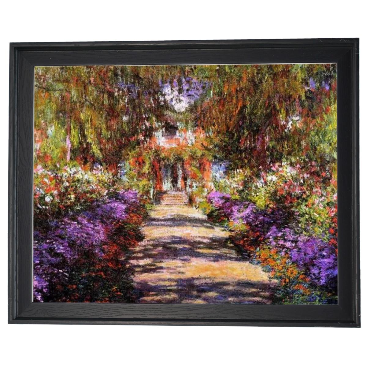 Pathway in Monet's Garden at Giverny- Vintage Wall Art Prints Decor For Living Room