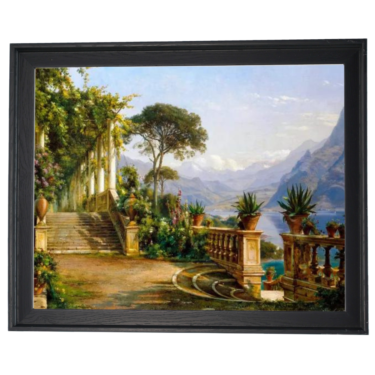 Lodge On Lake Como - Vintage Wall Art Prints Decor For Living Room
