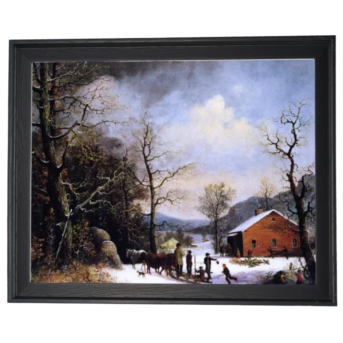 Winter Scene - Vintage Winter Wall Art Prints Decor For Living Room