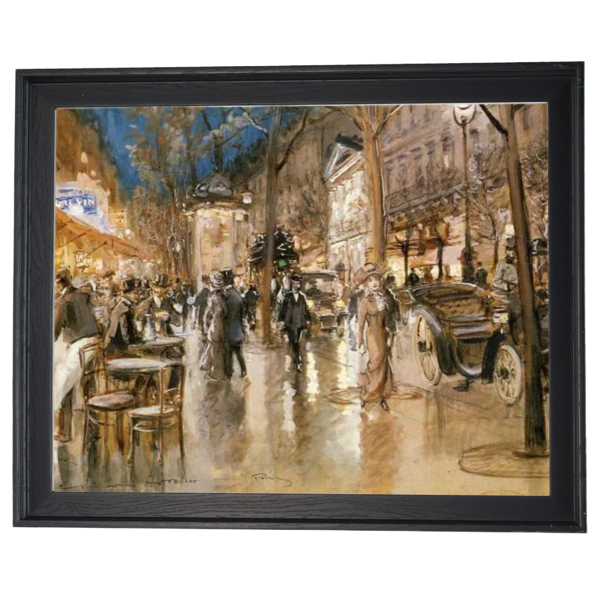 Evening on a Parisian Boulevard - Vintage Wall Art Prints Decor For Bedroom