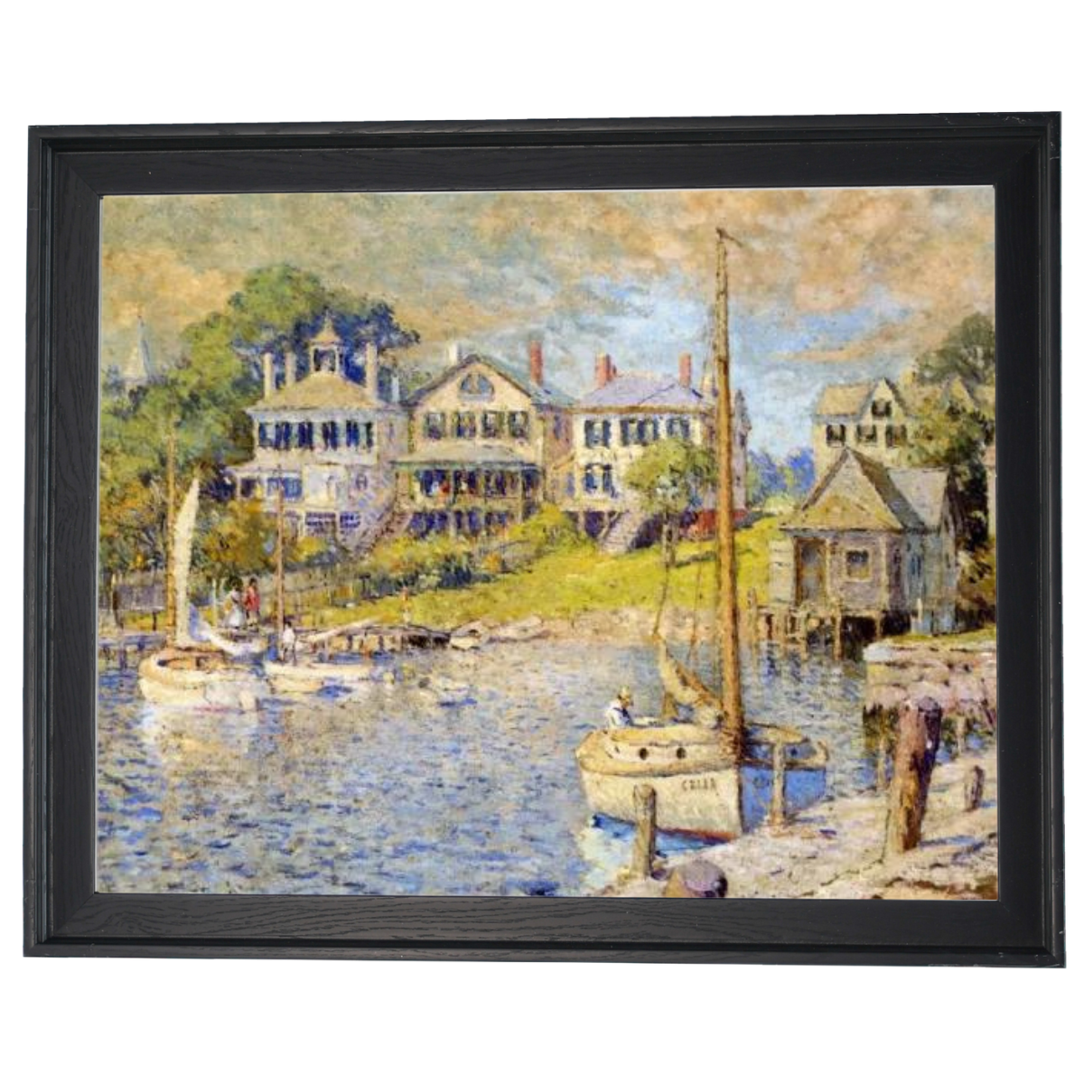 At Edgartown, Martha's Vinyard - Vintage Wall Art Prints Decor For Living Room