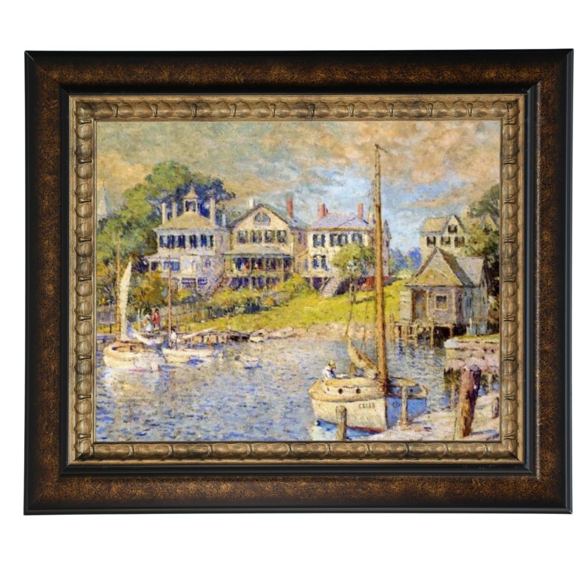 At Edgartown, Martha's Vinyard - Vintage Wall Art Prints Decor For Living Room