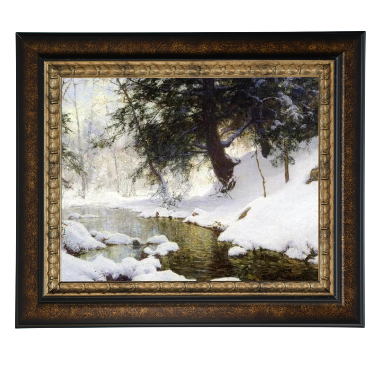 November Snow - Vintage Winter Wall Art Prints Decor For Living Room