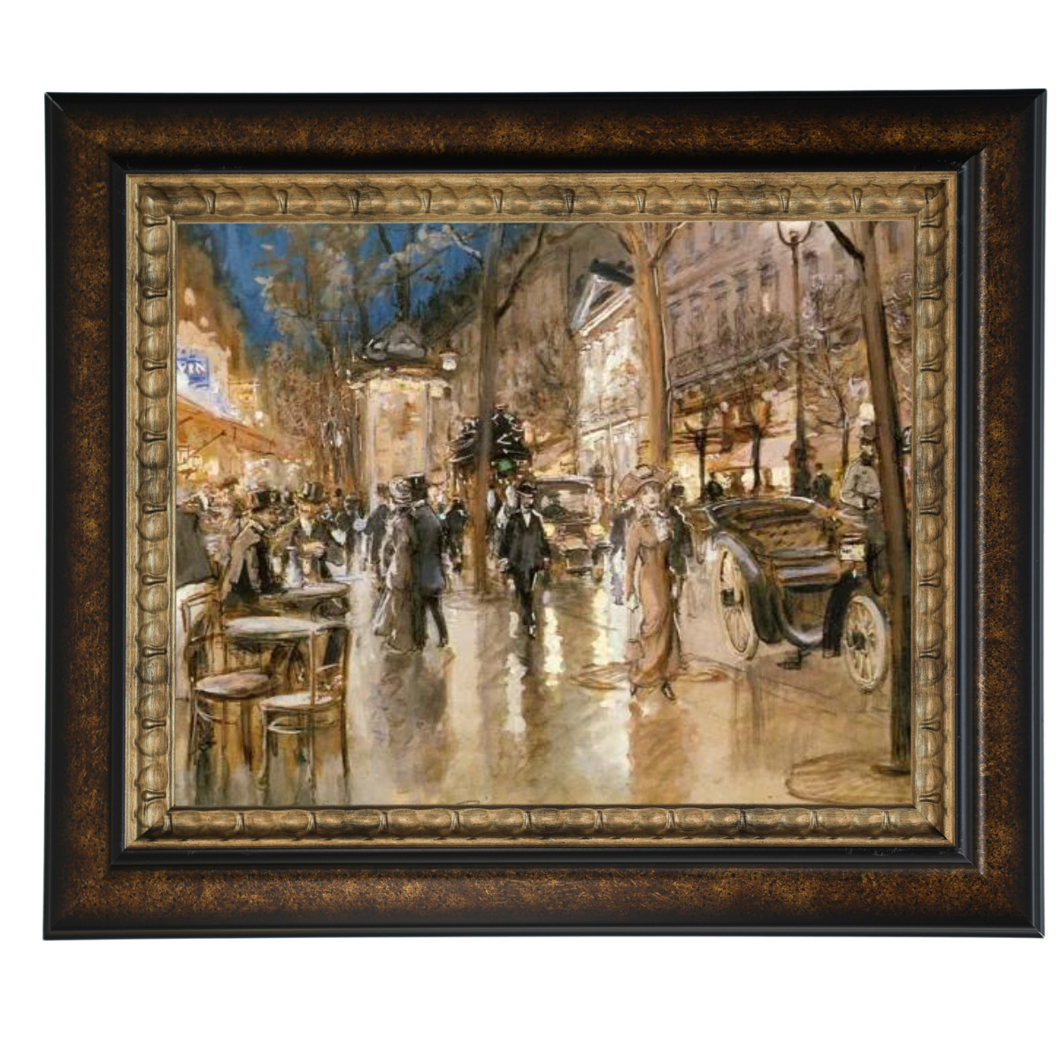 Evening on a Parisian Boulevard - Vintage Wall Art Prints Decor For Bedroom