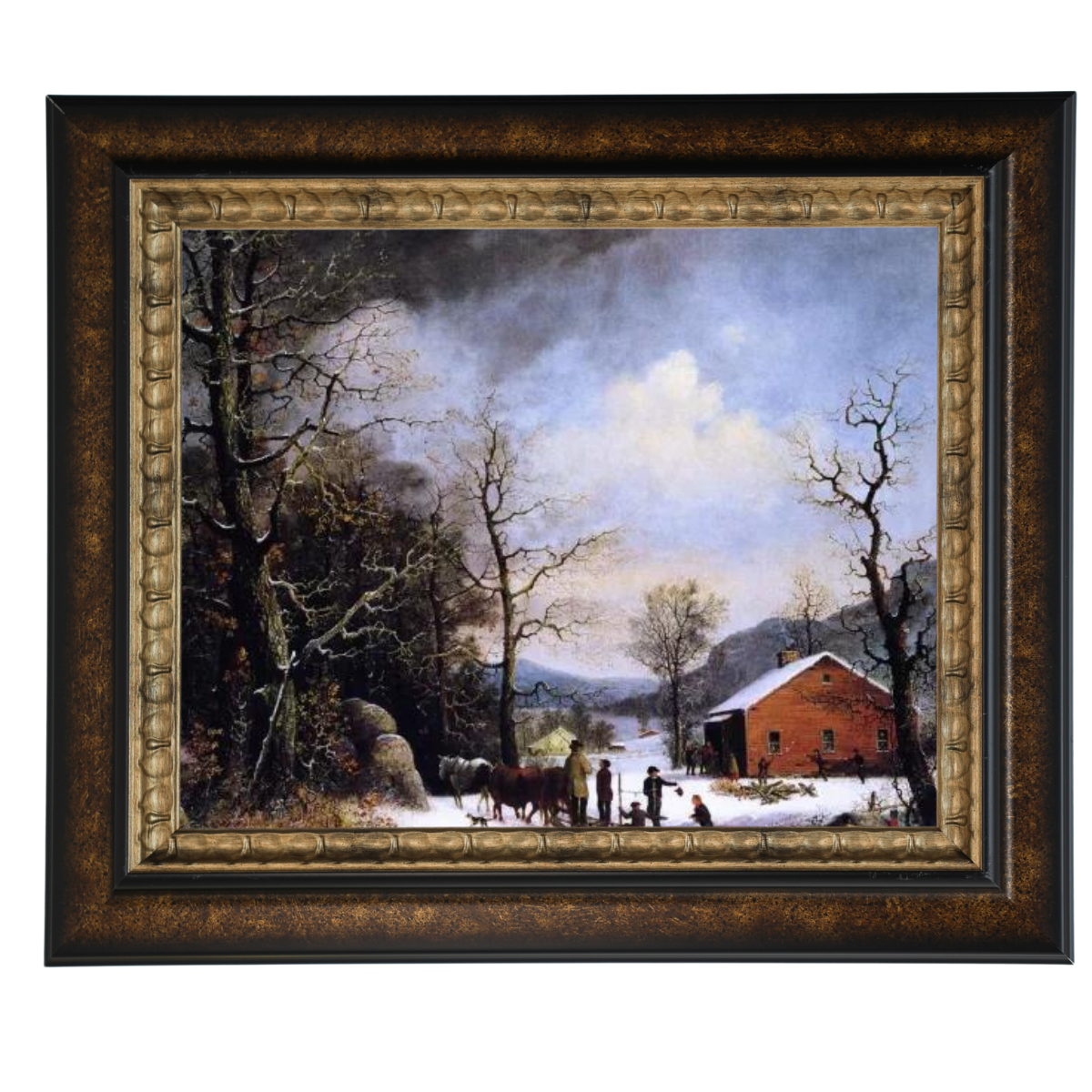 Winter Scene - Vintage Winter Wall Art Prints Decor For Living Room