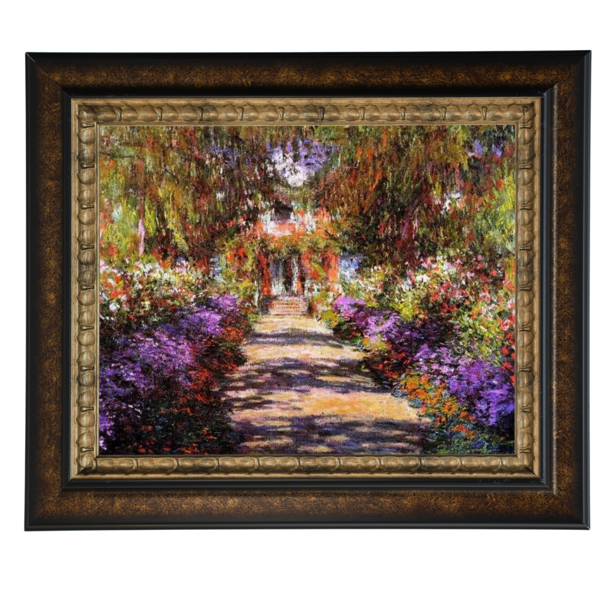 Pathway in Monet's Garden at Giverny- Vintage Wall Art Prints Decor For Living Room
