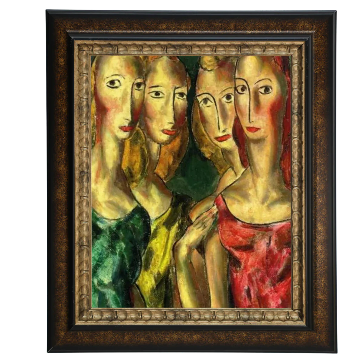 Four Sisters- Vintage Wall Art Prints Decor For Living Room