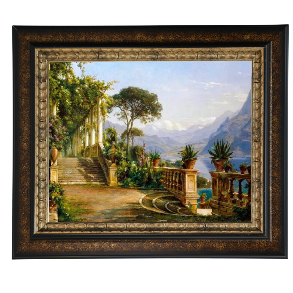 Lodge On Lake Como - Vintage Wall Art Prints Decor For Living Room