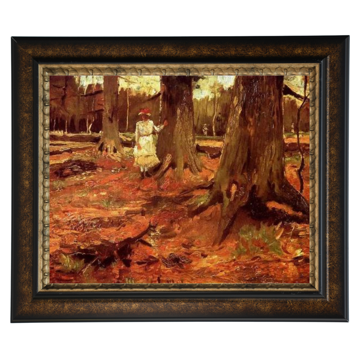A Girl in White in the Woods