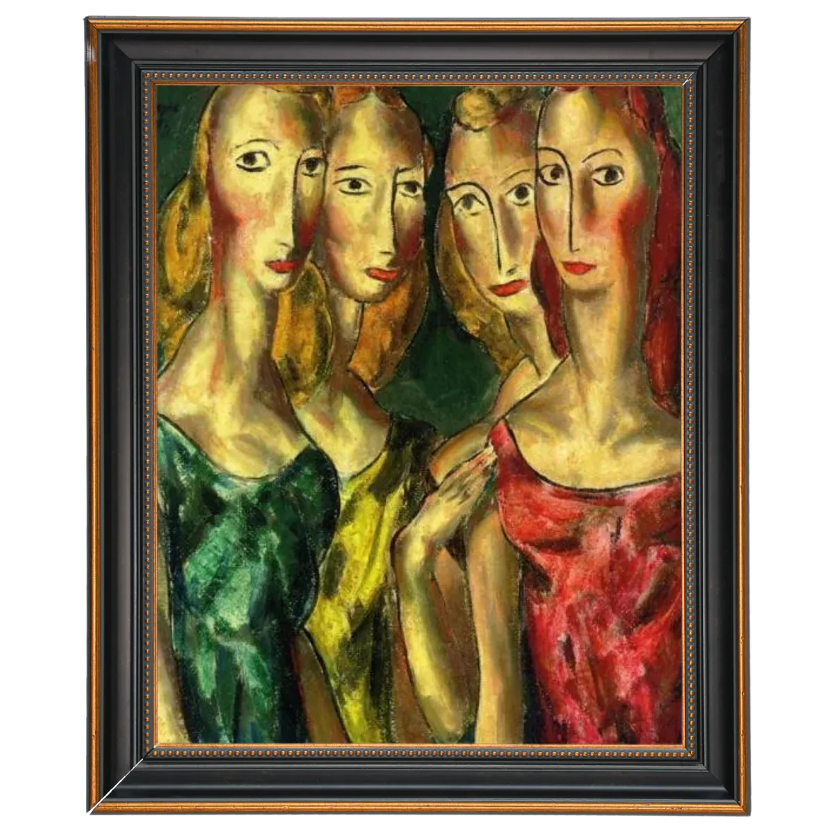 Four Sisters- Vintage Wall Art Prints Decor For Living Room