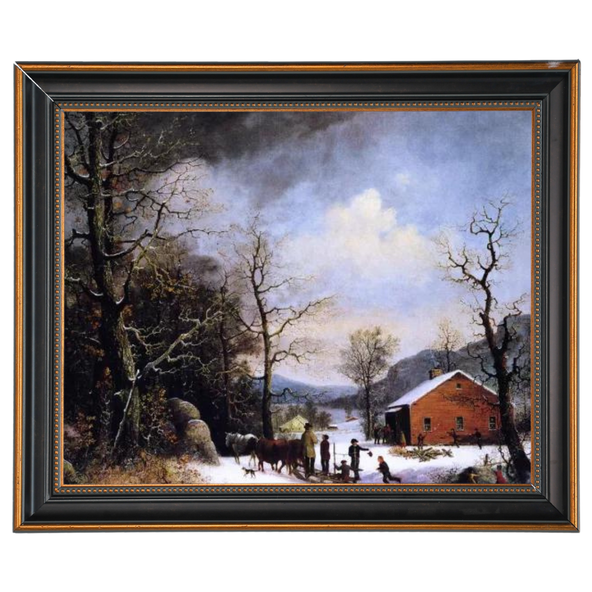 Winter Scene - Vintage Winter Wall Art Prints Decor For Living Room