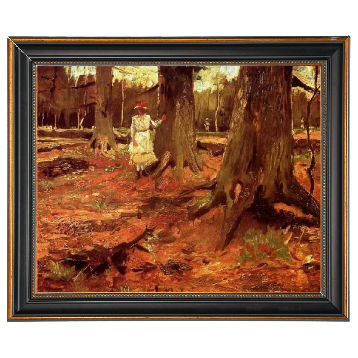 A Girl in White in the Woods