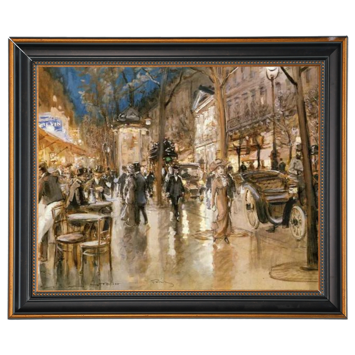 Evening on a Parisian Boulevard - Vintage Wall Art Prints Decor For Bedroom