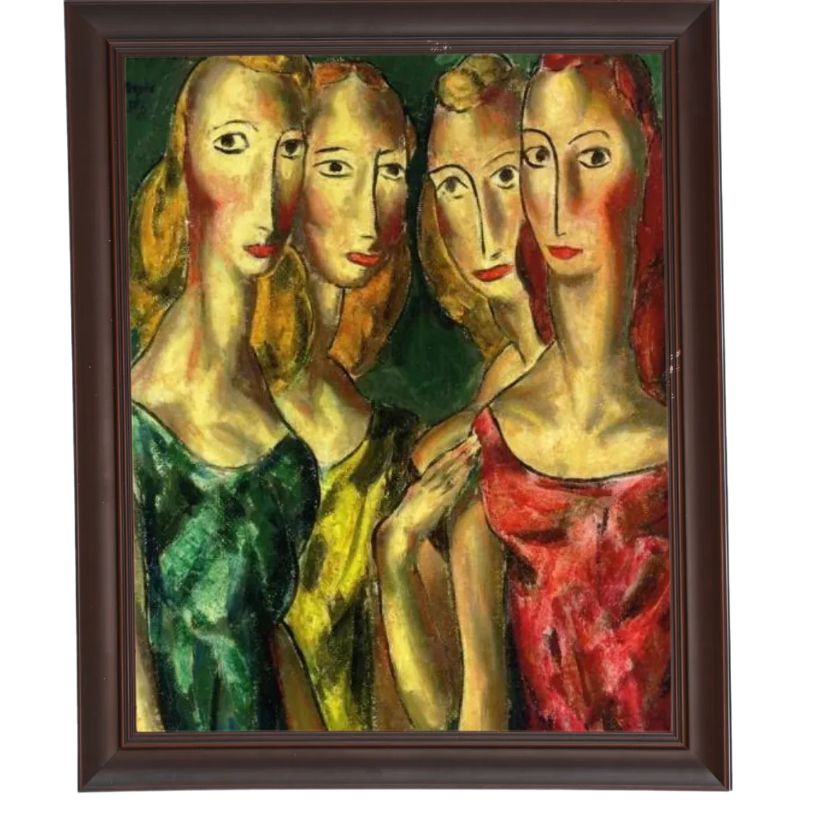 Four Sisters- Vintage Wall Art Prints Decor For Living Room