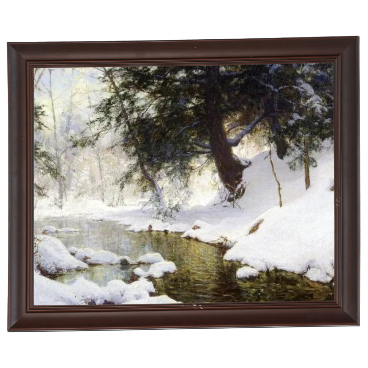 November Snow - Vintage Winter Wall Art Prints Decor For Living Room
