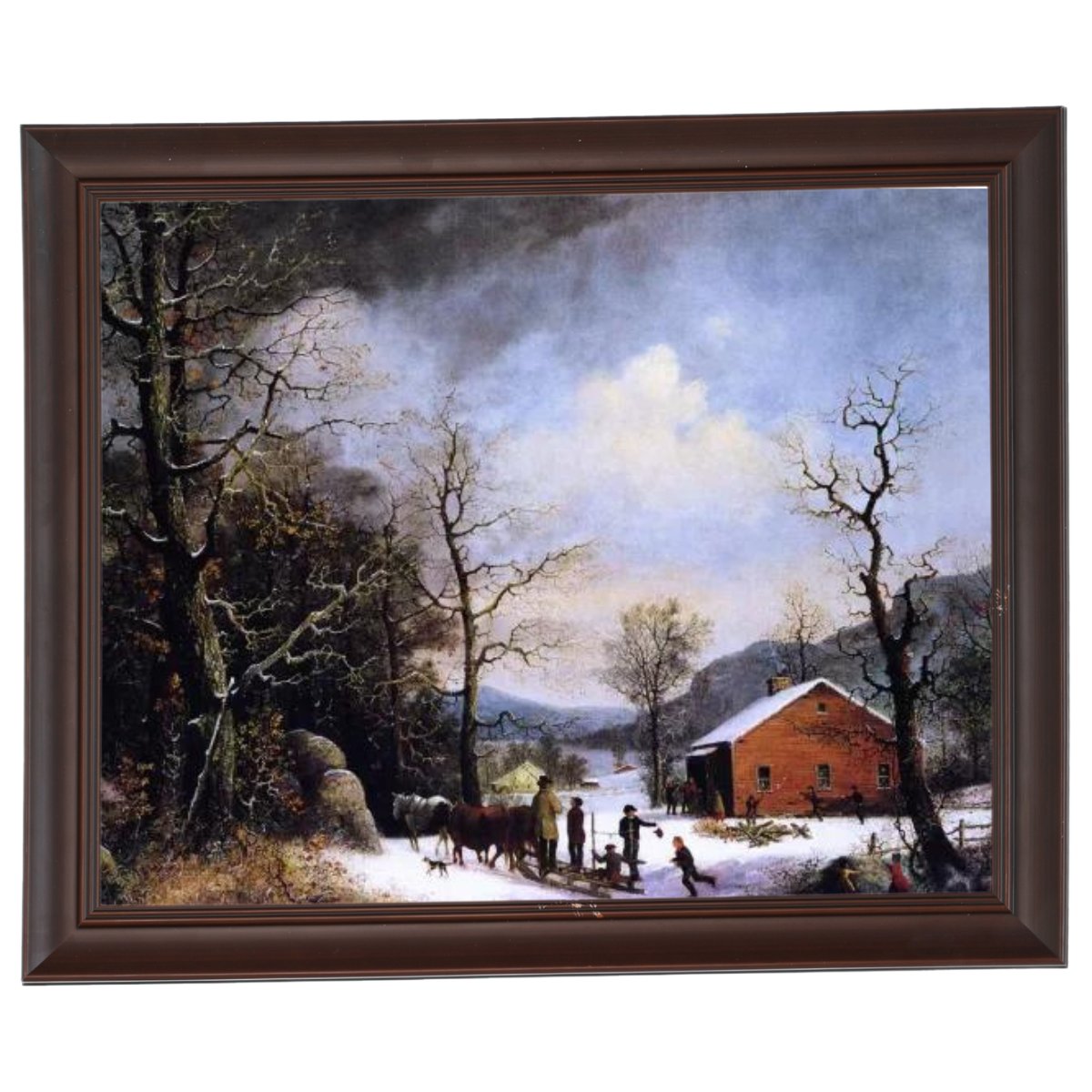 Winter Scene - Vintage Winter Wall Art Prints Decor For Living Room