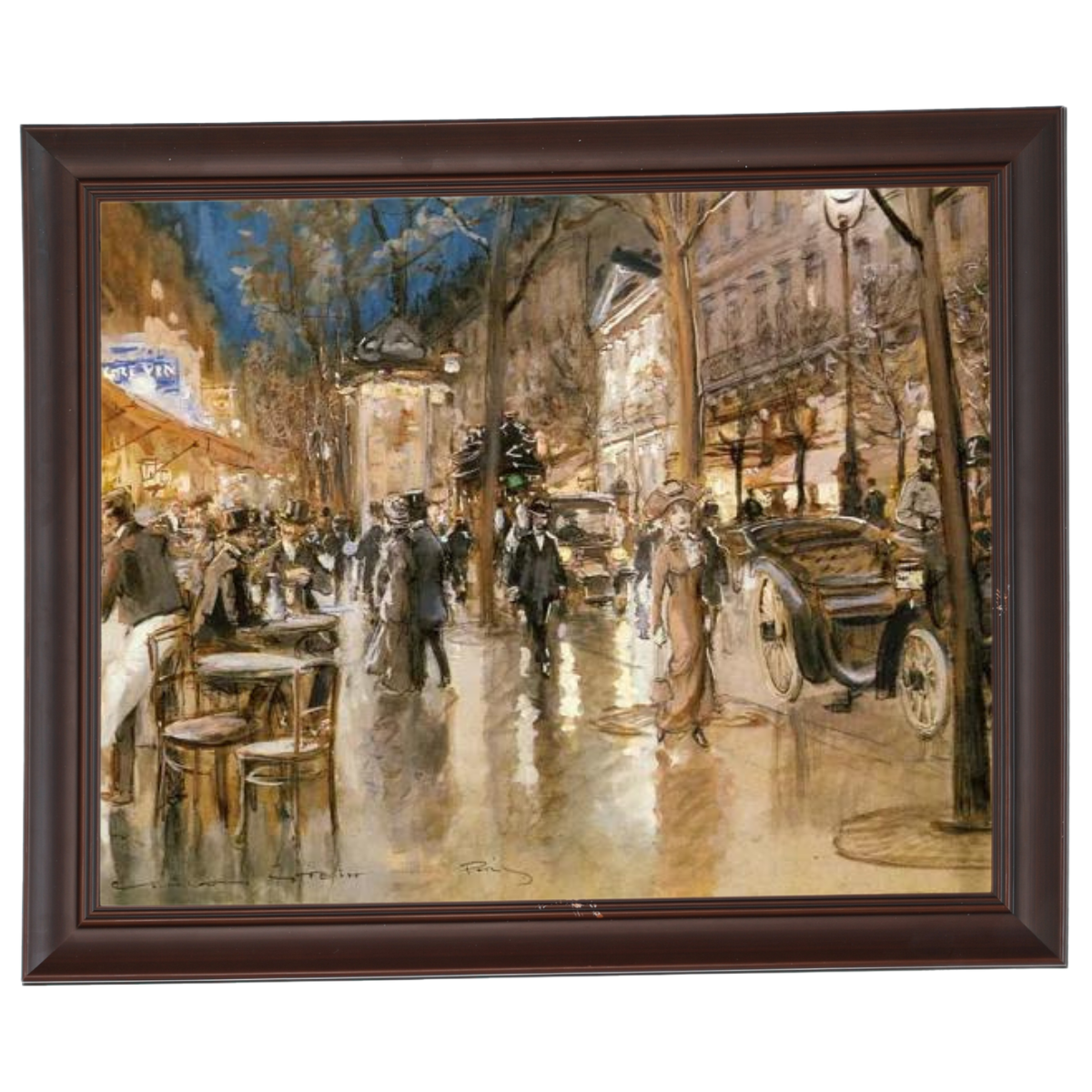 Evening on a Parisian Boulevard - Vintage Wall Art Prints Decor For Bedroom
