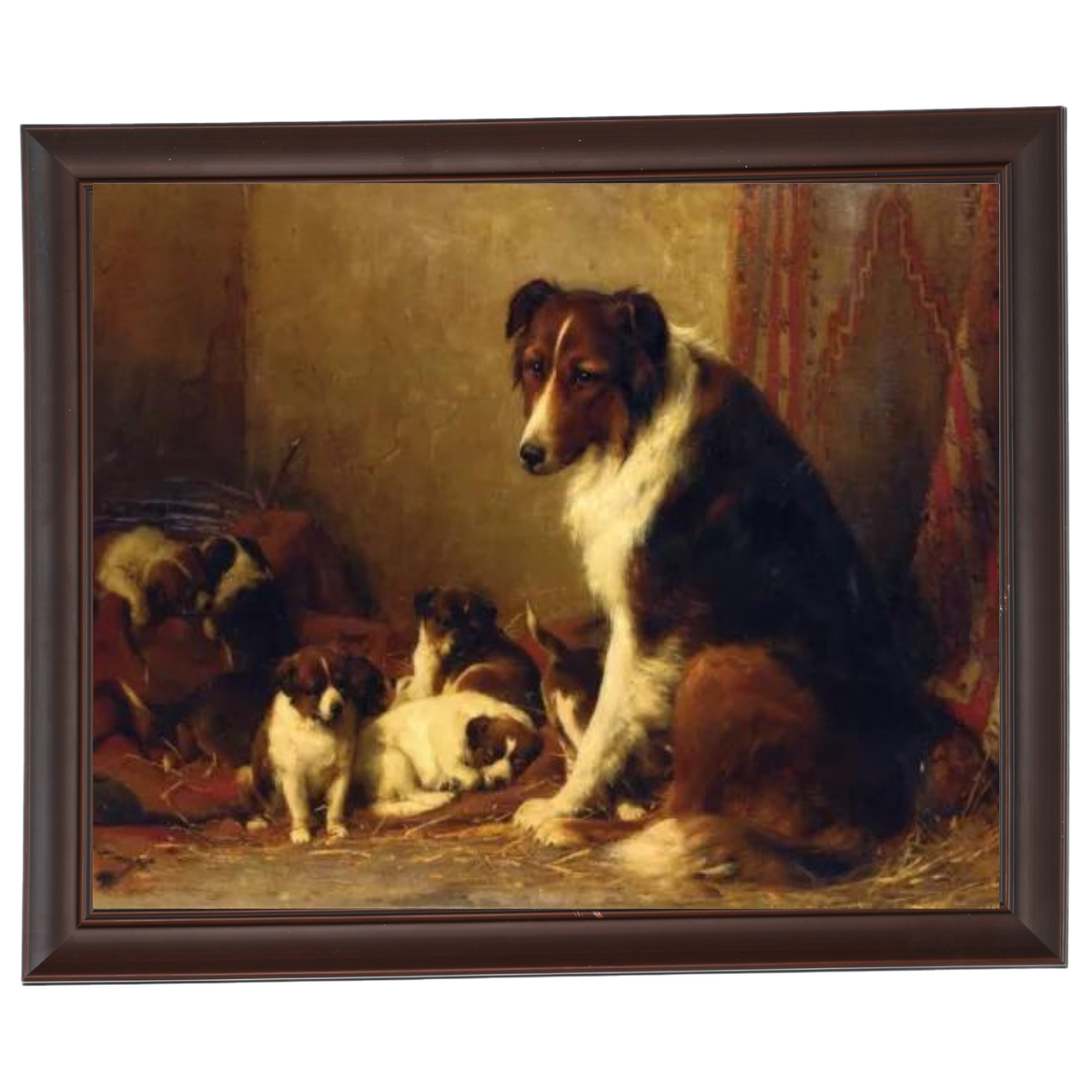 A Collie and Her Puppies