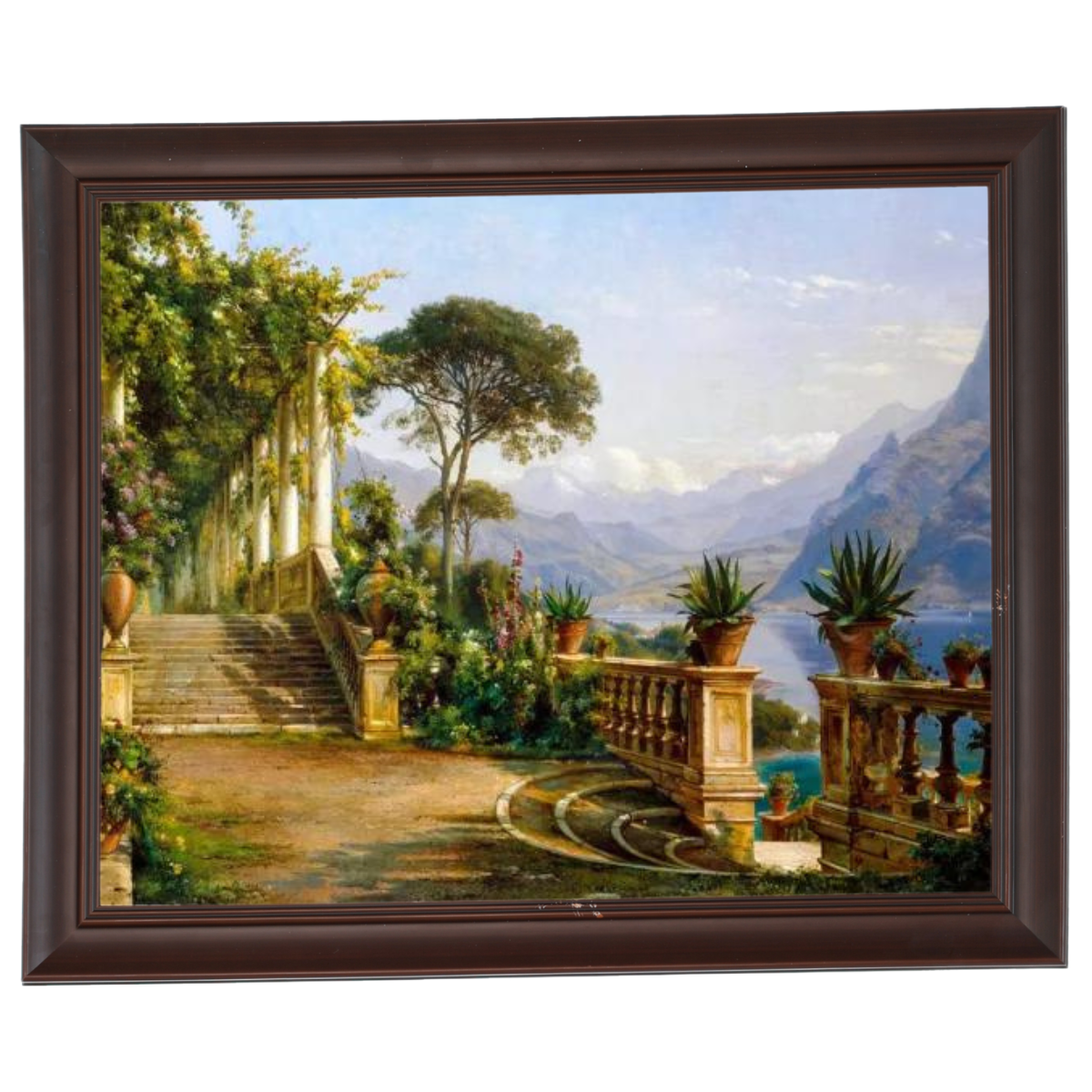 Lodge On Lake Como - Vintage Wall Art Prints Decor For Living Room