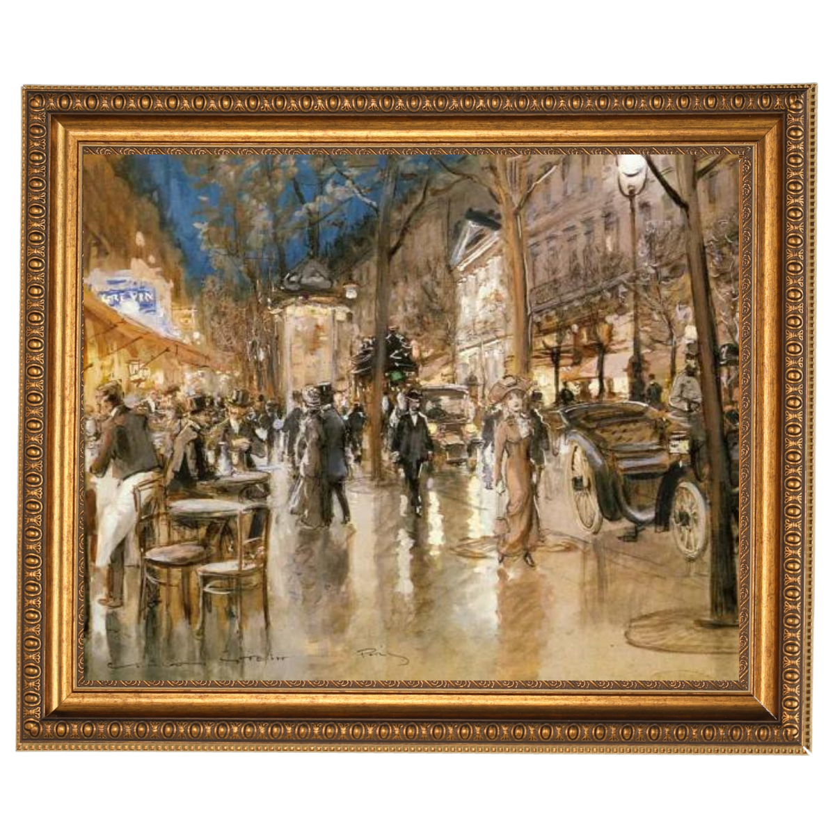 Evening on a Parisian Boulevard - Vintage Wall Art Prints Decor For Bedroom