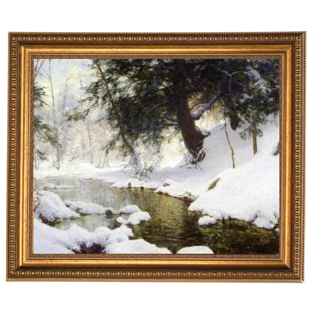 November Snow - Vintage Winter Wall Art Prints Decor For Living Room