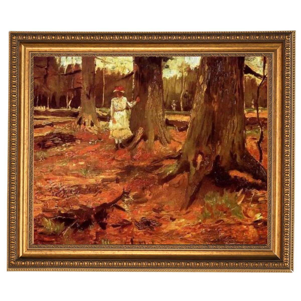 A Girl in White in the Woods