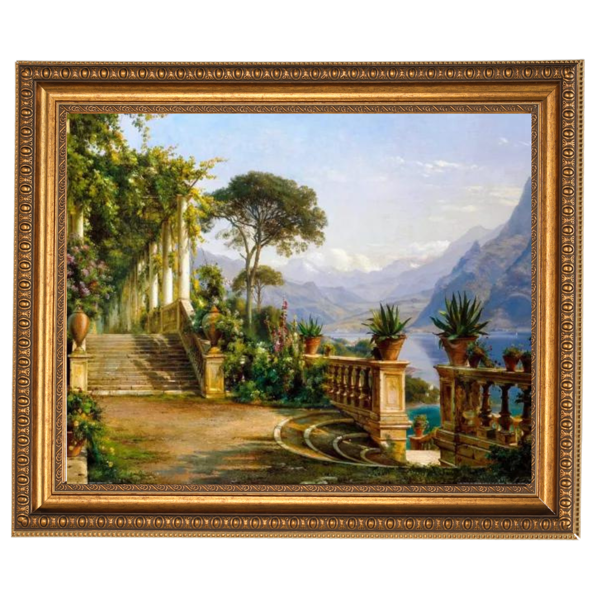 Lodge On Lake Como - Vintage Wall Art Prints Decor For Living Room