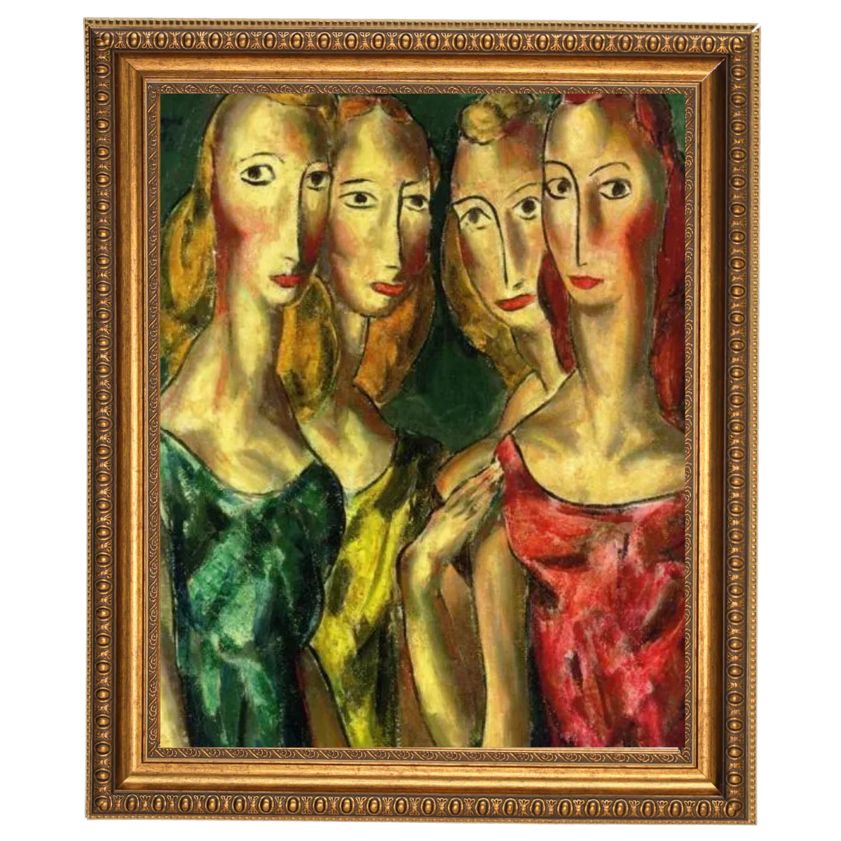 Four Sisters- Vintage Wall Art Prints Decor For Living Room
