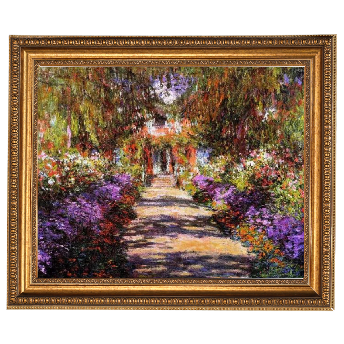 Pathway in Monet's Garden at Giverny- Vintage Wall Art Prints Decor For Living Room