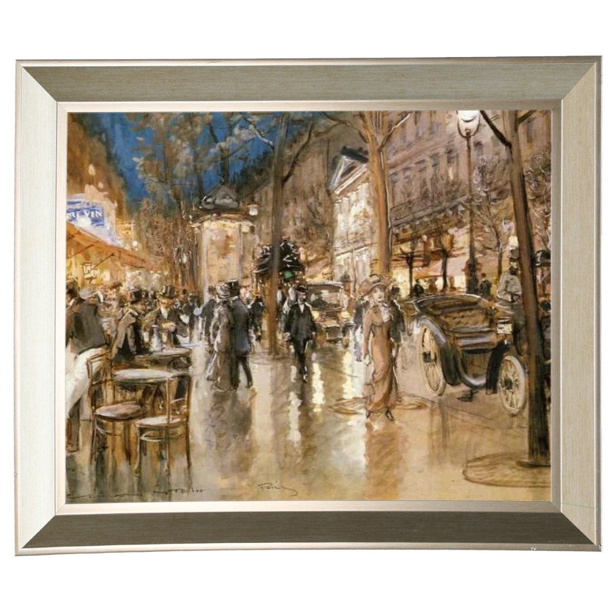 Evening on a Parisian Boulevard - Vintage Wall Art Prints Decor For Bedroom